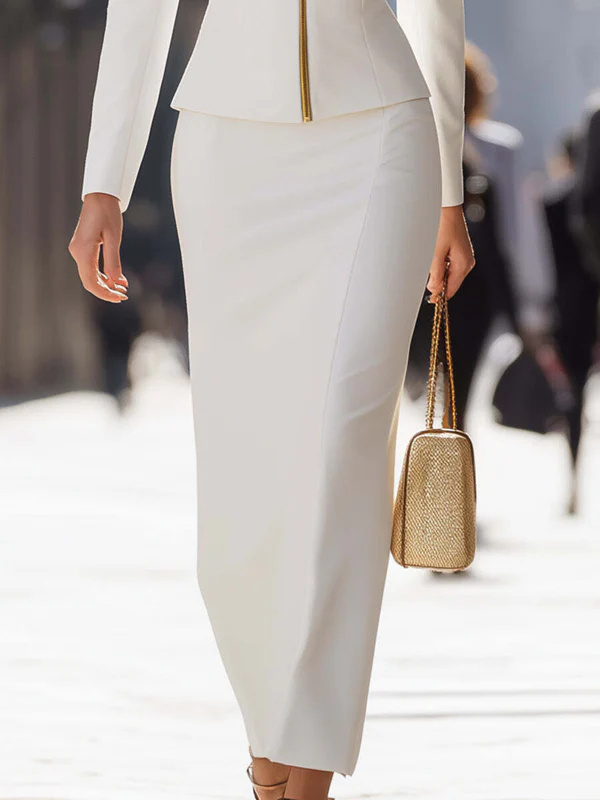 Bodycon High Waisted Solid Color Skirts Bottoms